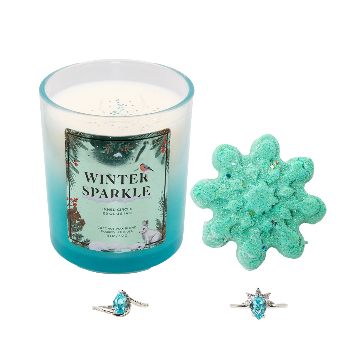 Winter Sparkle - Candle and Bath Bomb Set