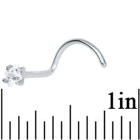 20G Clear Brilliance Cubic Zirconia Nose Screw