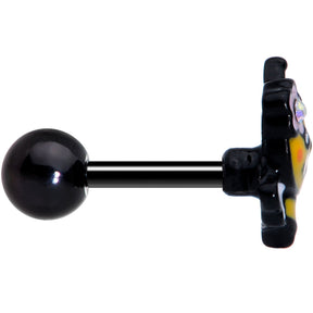16G 1/4 Aurora Gem Black Yellow Happy Bee Cartilage Tragus