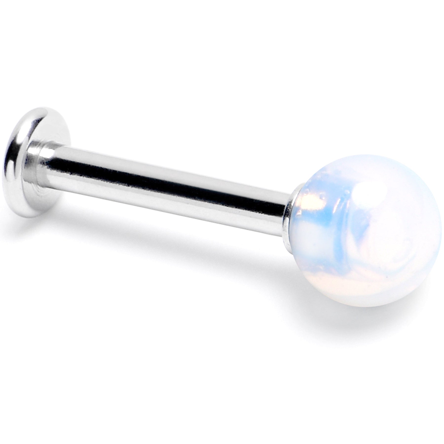14G 3/8 Opalite Natural Stone Labret Tragus Earring