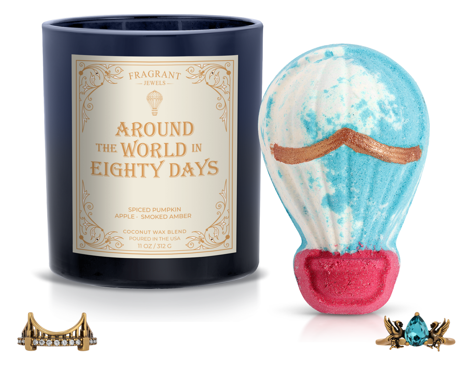 Around the World in 80 Days - Candle and Bath Bomb Set - Monthly Box