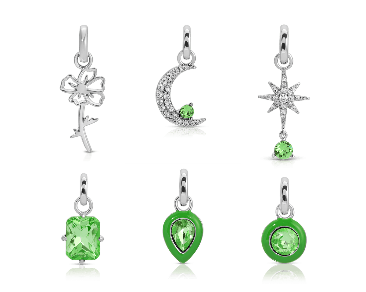 August Peridot Birthstone Charm - Jewel Candle