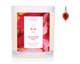 July Ruby Birthstone Charm - Jewel Candle