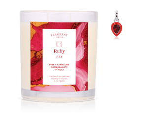 July Ruby Birthstone Charm - Jewel Candle