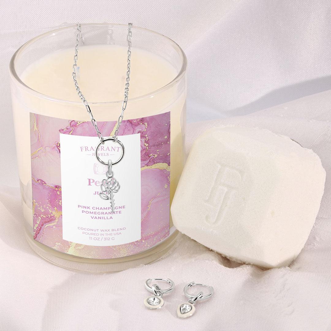 June Pearl Birthstone Charm - Jewel Candle