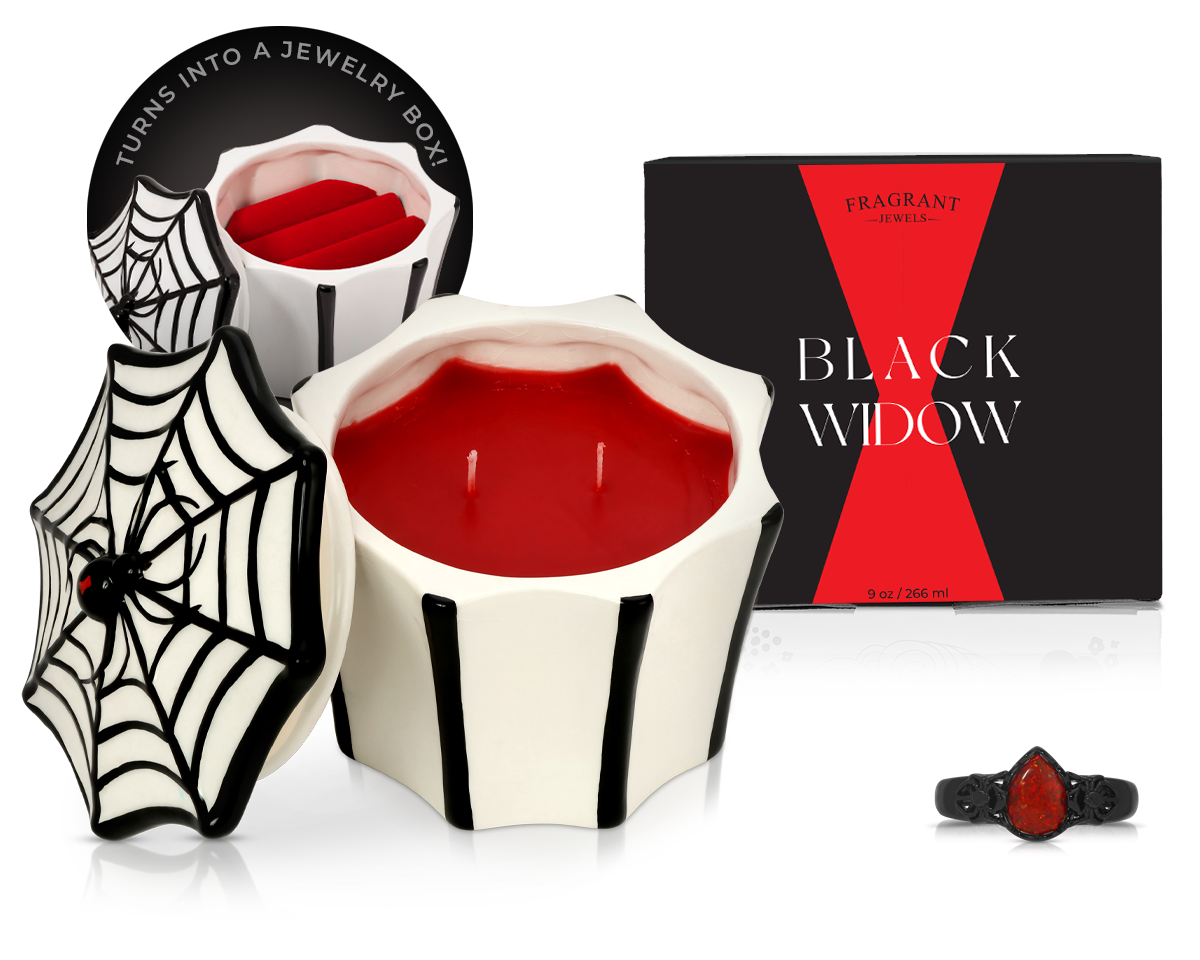 Black Widow - Jewel Candle Ceramic