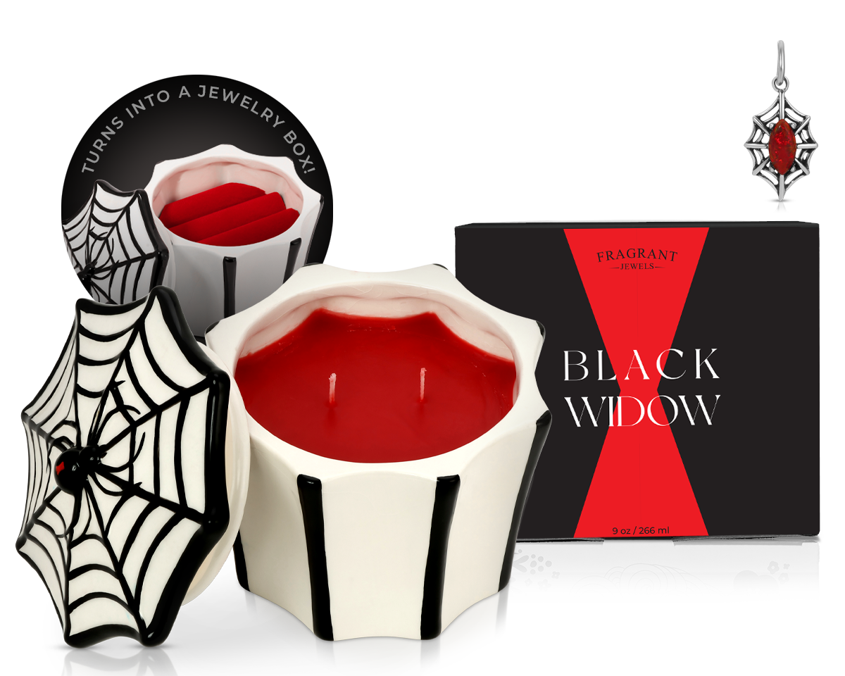 Black Widow - Jewel Candle Ceramic