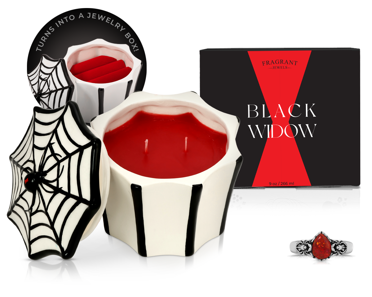 Black Widow - Jewel Candle Ceramic