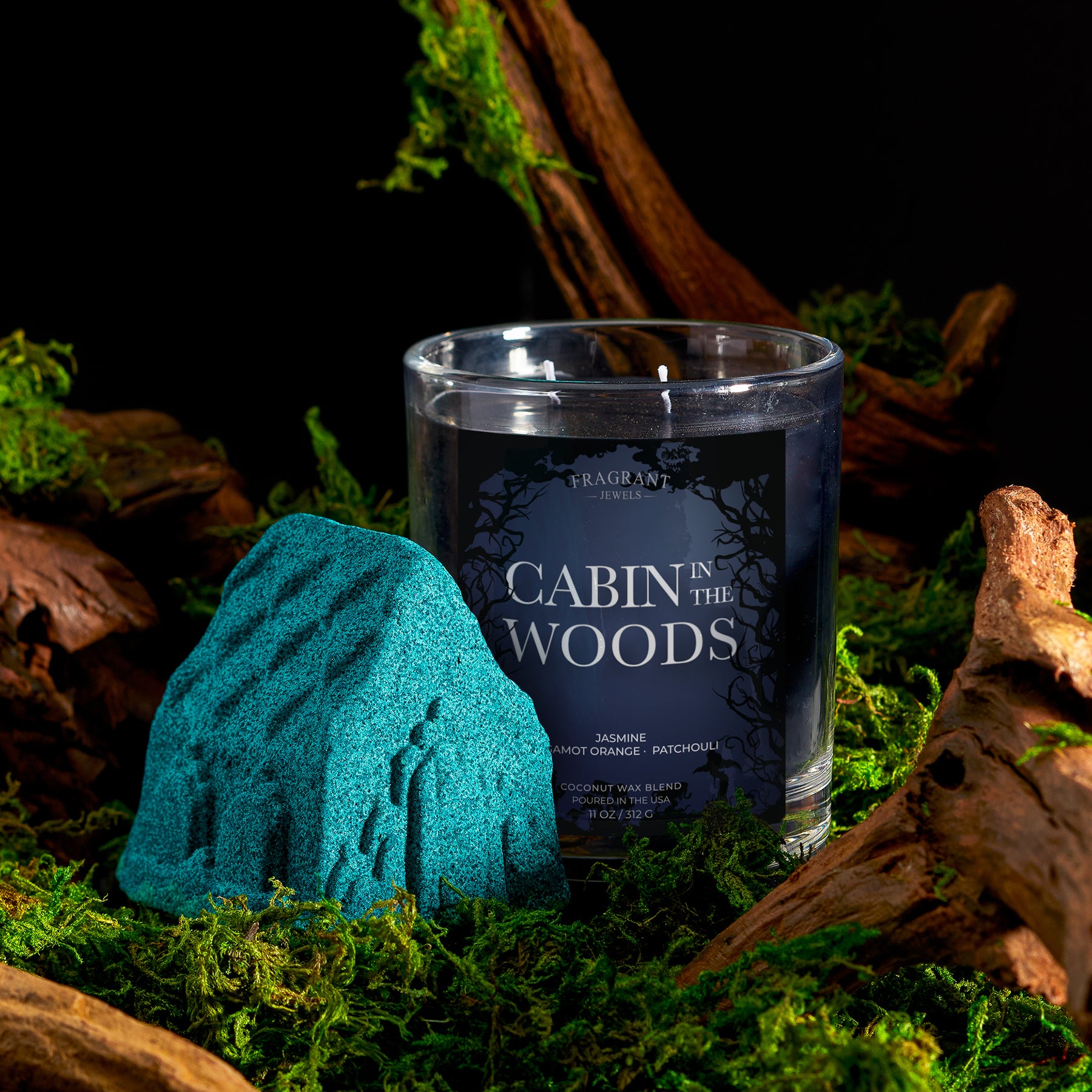 Cabin in the Woods - Candle & Bath Bomb Bundle (Necklace)