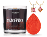 Crackling Campfire - Candle & Bath Bomb Bundle (Necklace)