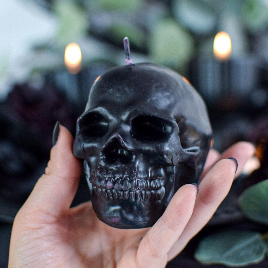 Weeping Skull Pillar Candle -  Limited Edition Deep Sleep Collection