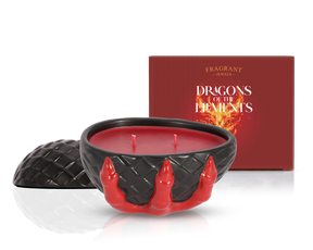 Dragons of the Elements - Fire Dragon & Water Dragon - Ceramic Candle and Bath Bomb Set