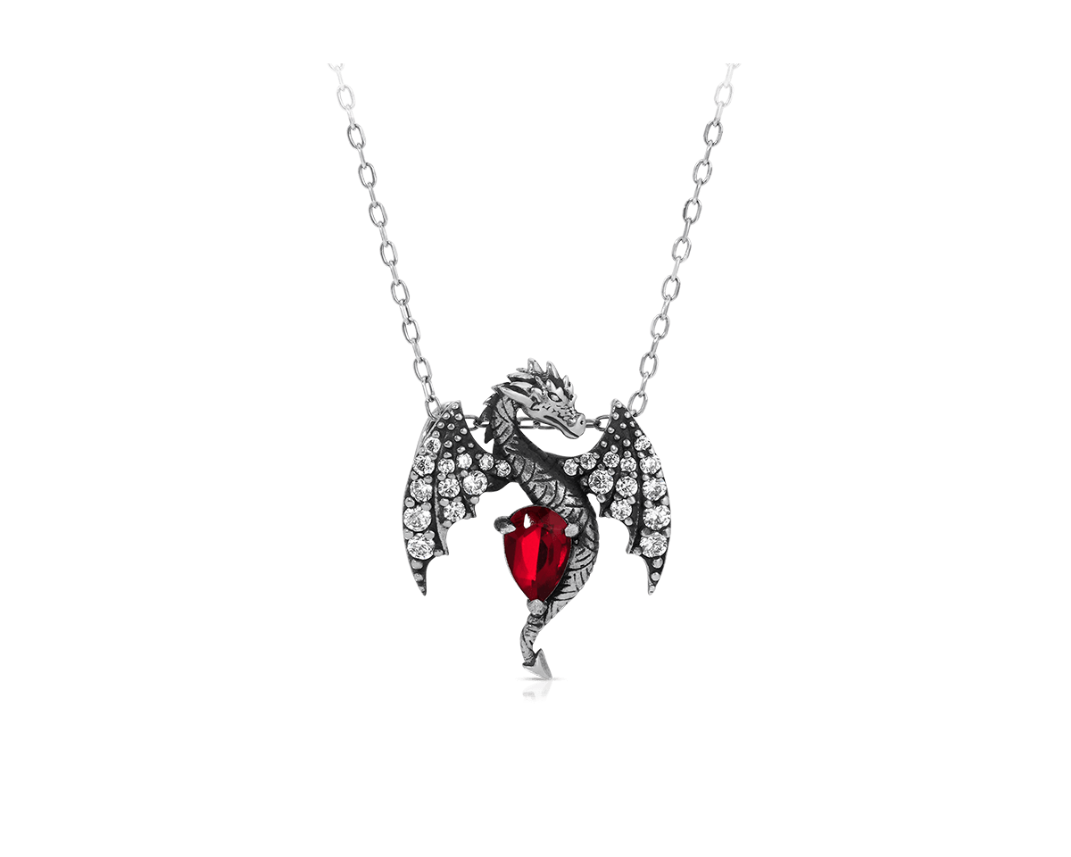 Dragons of the Elements Necklace - Fire