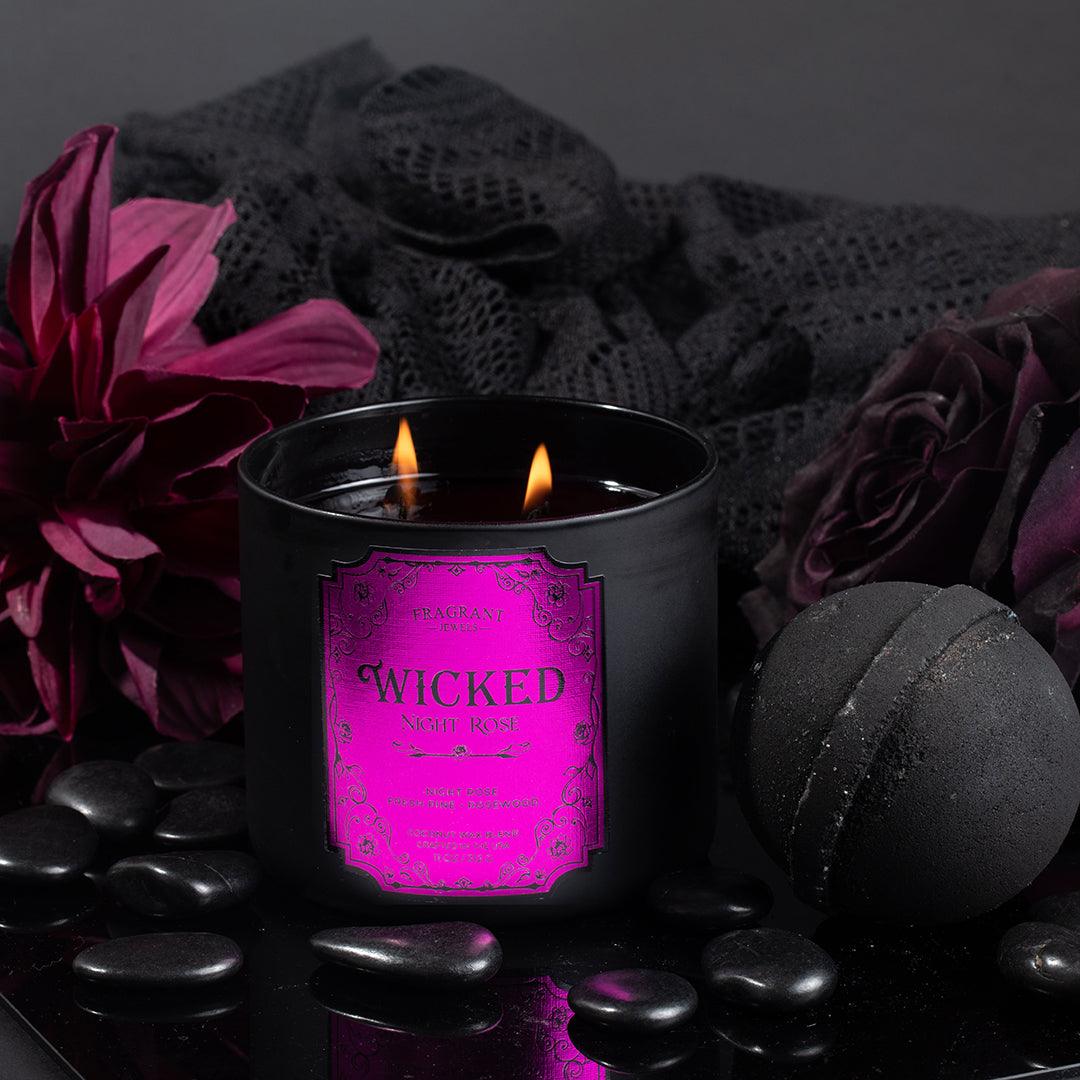 Wicked Night Rose - Candle and Bath Bomb Set (without Jewelry)