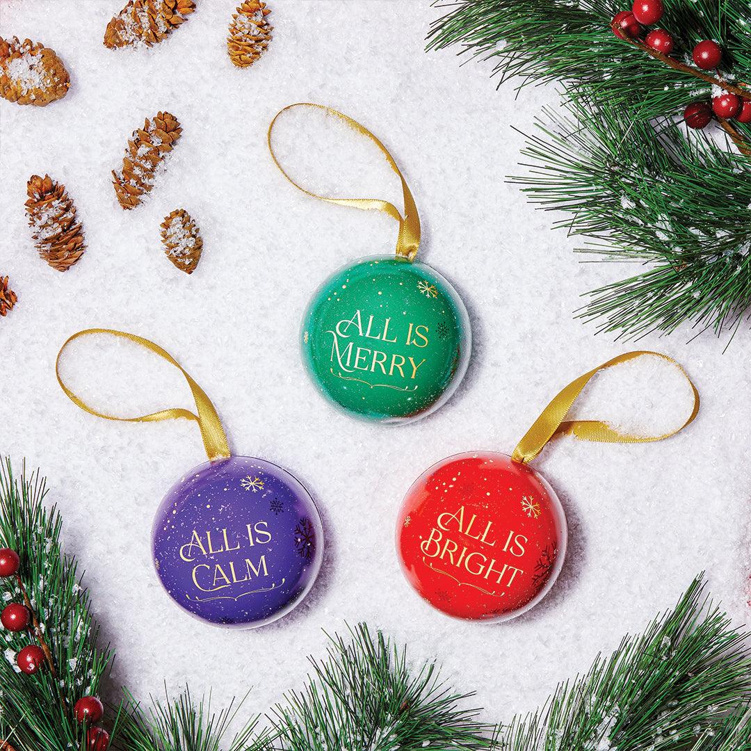 Holiday Collection - Bath Bomb Ornament Trio