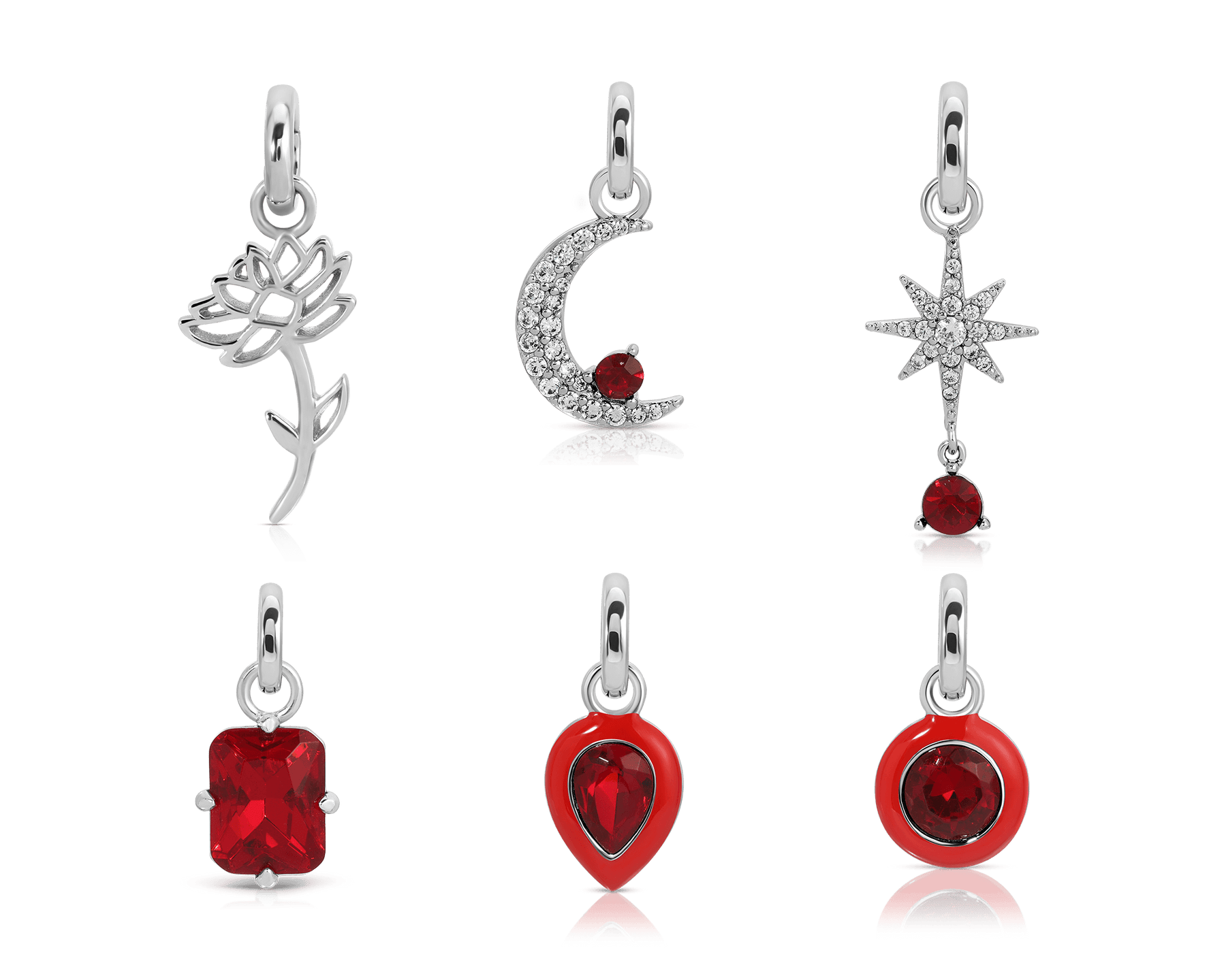 July Ruby Birthstone Charm - Jewel Candle