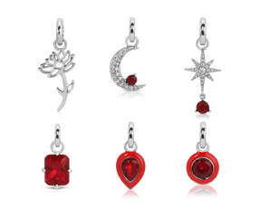 July Ruby Birthstone Charm - Jewel Candle