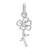 August Peridot Birthstone Charm - Flower (Poppy)