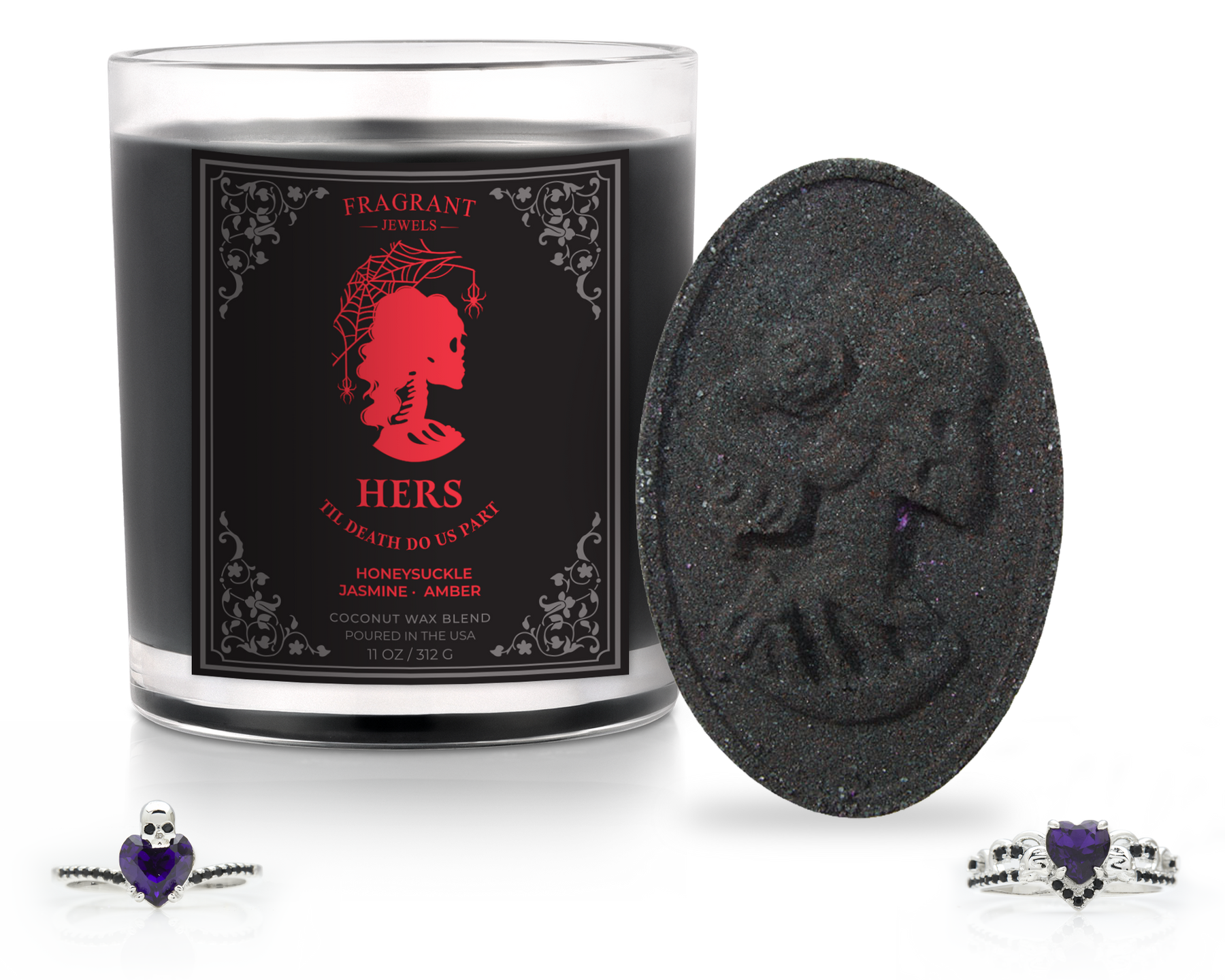 Hers - Til Death Do Us Part - Candle & Bath Bomb Bundle