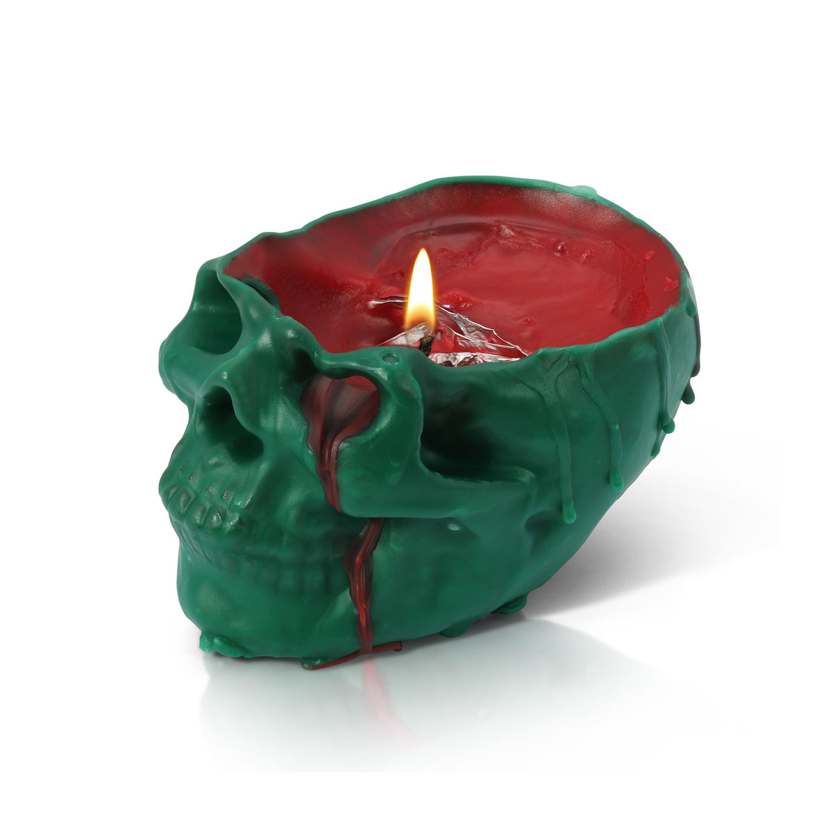 Yule Ghoul - Christmas Skull Pillar Candle (Without Jewelry)