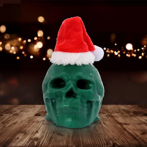 Yule Ghoul - Christmas Skull Pillar Candle (Without Jewelry)