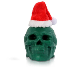 Yule Ghoul - Christmas Skull Pillar Candle (Without Jewelry)