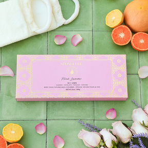 French Lavender Body Wash Infused Back Scrubber