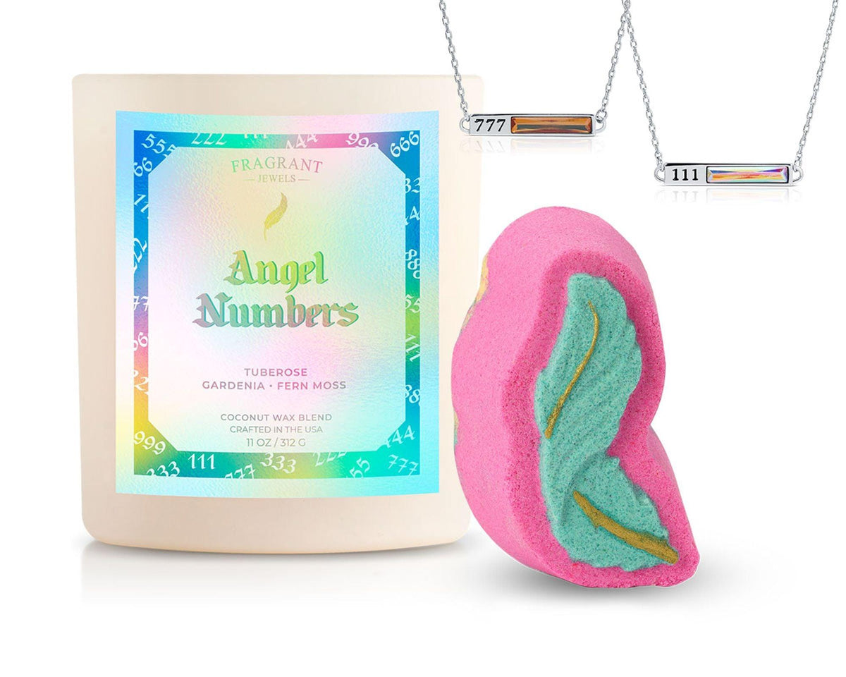 Angel Numbers - Candle and Bath Bomb Set