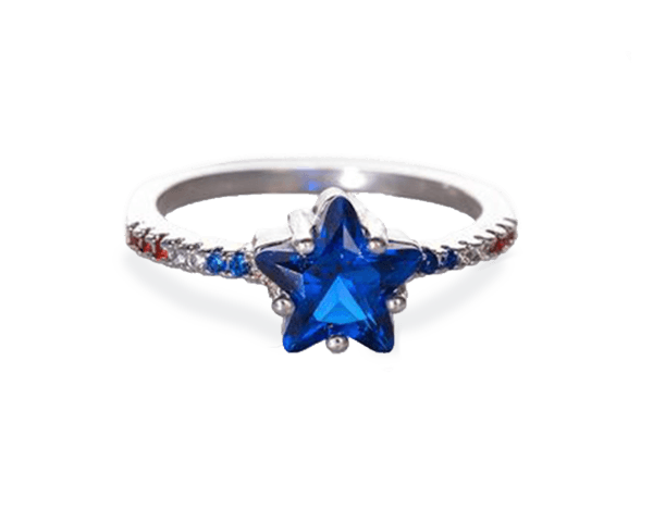 Blue Star America Ring