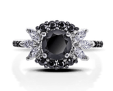 Black Luxe XOXO Ring