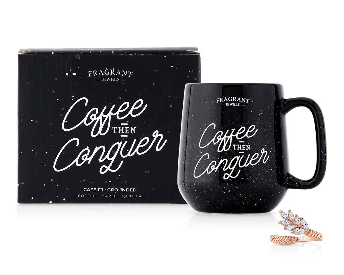 Cafe FJ: Grounded - Coffee Then Conquer - Jewel Candle